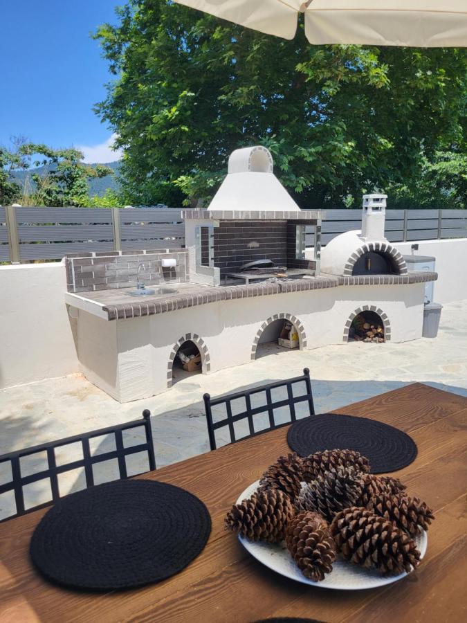 Casa O' - Moderne Villa Mit Grosser Terrasse Und Privatem Swimmingpool Skala Potamia  Bagian luar foto